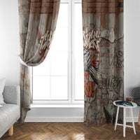 Choice Bro Graffiti Handshake Window Curtain New Zealand Slang Fern Brick Wall and Urban Street Art TS04 - Polynesian Pride
