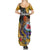 Hawaii Polynesian Summer Maxi Dress Turtles and Hibiscus Flower Gradient Pattern TS04 - Polynesian Pride