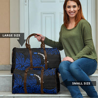 Pohnpei Federated States Of Micronesia Travel Bag Polynesian Tribal Heritage Art With Blue Island Tattoo Patterns