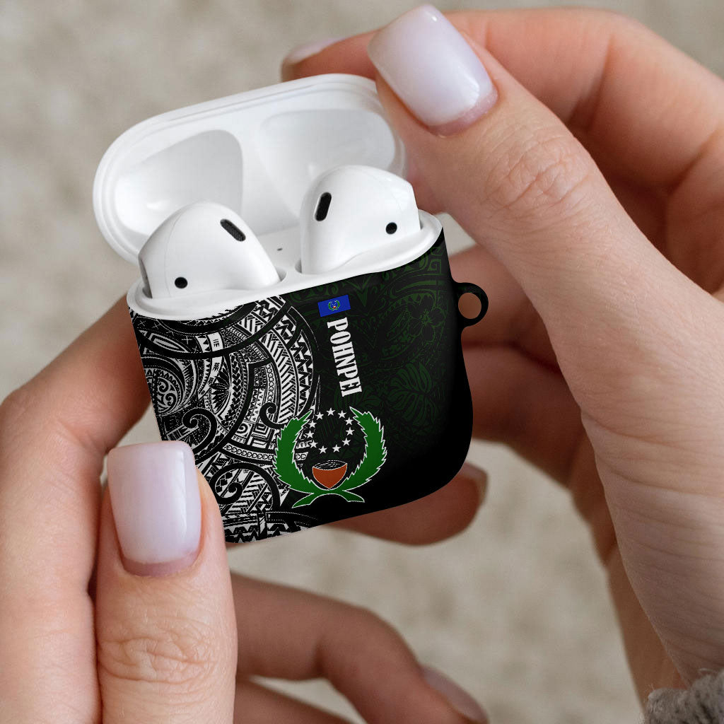 Pohnpei Federated States Of Micronesia AirPods Case Polynesian Tribal Heritage Art With Kaselehlie State Seal