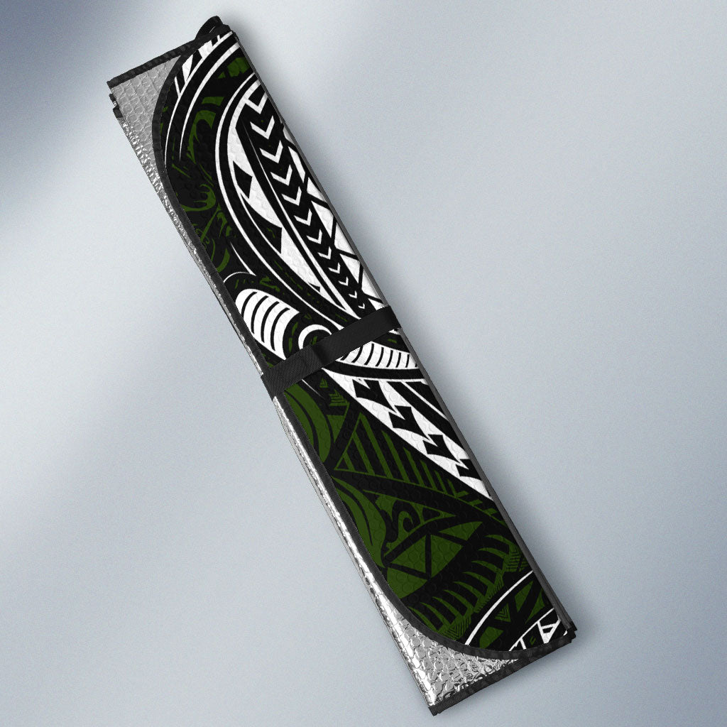 Pohnpei Federated States Of Micronesia Auto Sun Shade Polynesian Tribal Heritage Art With Kaselehlie State Seal