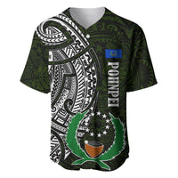Pohnpei Federated States Of Micronesia Baseball Jersey Polynesian Tribal Heritage Art With Kaselehlie State Seal