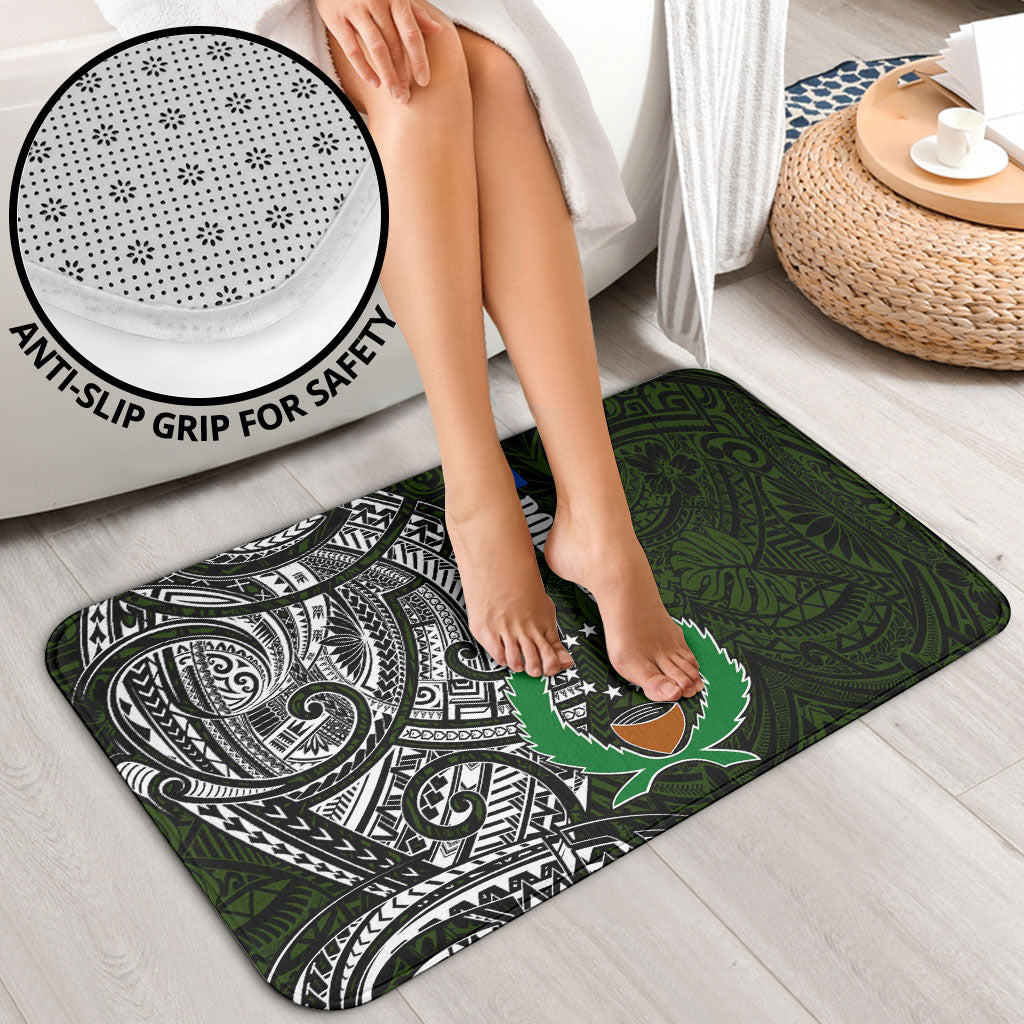 Pohnpei Federated States Of Micronesia Bathroom Set Polynesian Tribal Heritage Art With Kaselehlie State Seal