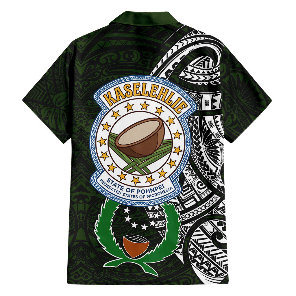 Pohnpei Federated States Of Micronesia Family Matching Long Sleeve Bodycon Dress and Hawaiian Shirt Polynesian Tribal Heritage Art With Kaselehlie State Seal