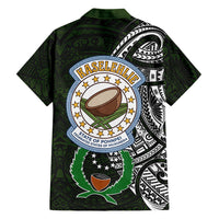 Pohnpei Federated States Of Micronesia Family Matching Long Sleeve Bodycon Dress and Hawaiian Shirt Polynesian Tribal Heritage Art With Kaselehlie State Seal