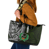 Pohnpei Federated States Of Micronesia Leather Tote Bag Polynesian Tribal Heritage Art With Kaselehlie State Seal