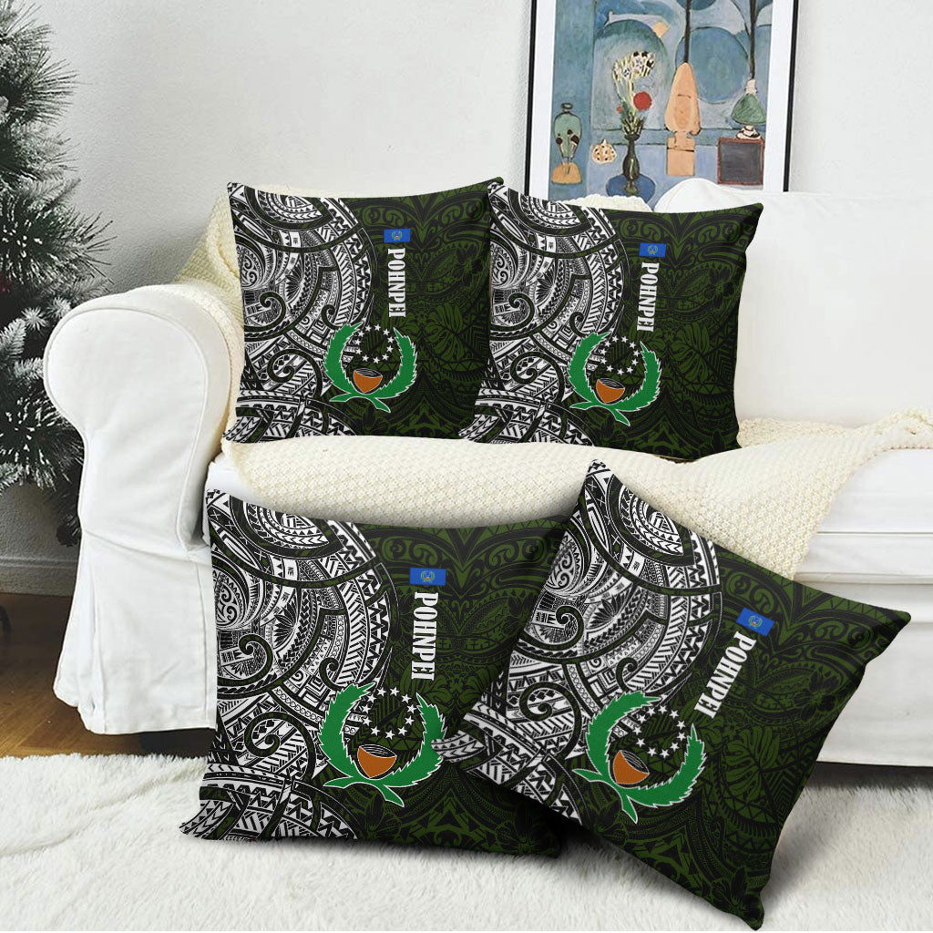 Pohnpei Federated States Of Micronesia Pillow Cover Polynesian Tribal Heritage Art With Kaselehlie State Seal