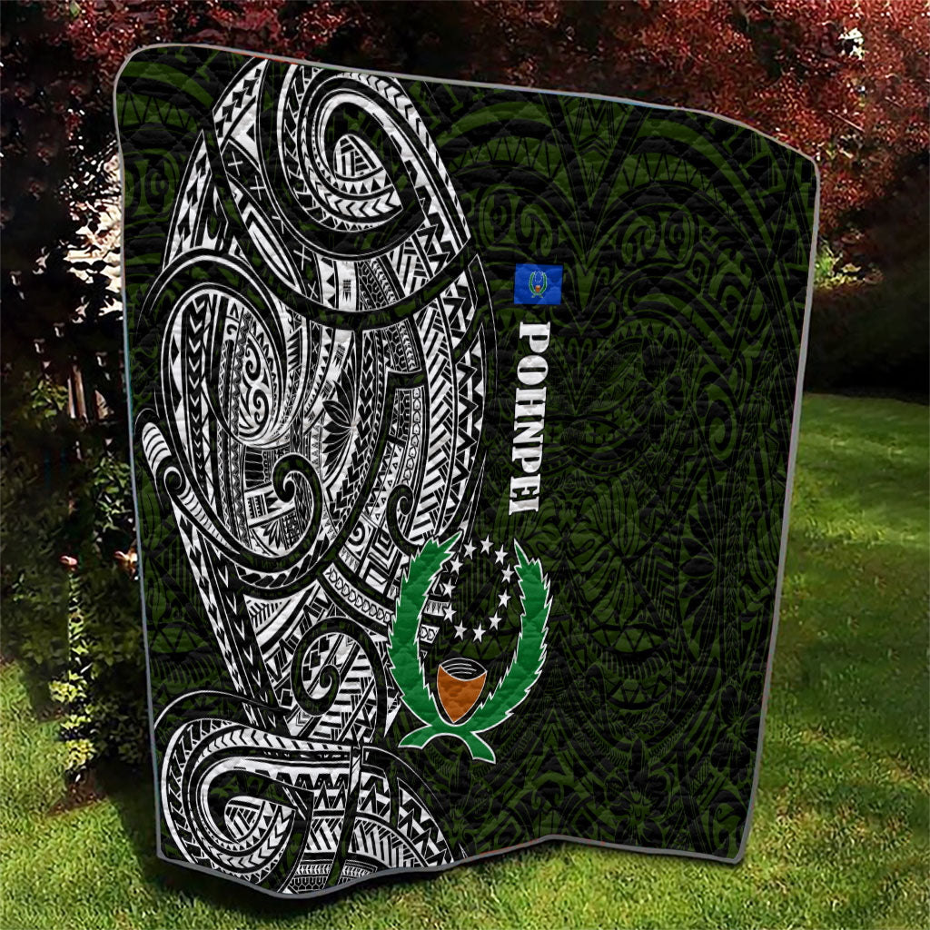 Pohnpei Federated States Of Micronesia Quilt Polynesian Tribal Heritage Art With Kaselehlie State Seal