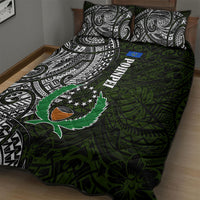 Pohnpei Federated States Of Micronesia Quilt Bed Set Polynesian Tribal Heritage Art With Kaselehlie State Seal
