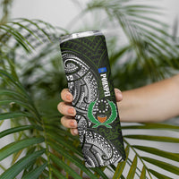 Pohnpei Federated States Of Micronesia Skinny Tumbler Polynesian Tribal Heritage Art With Kaselehlie State Seal
