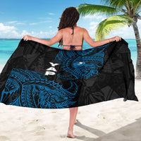 Yap Island Tribal Heritage Sarong Micronesian Polynesian Tattoo Pattern Blue Black Cultural Art
