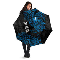 Yap Island Tribal Heritage Umbrella Micronesian Polynesian Tattoo Pattern Blue Black Cultural Art TS04 - Polynesian Pride