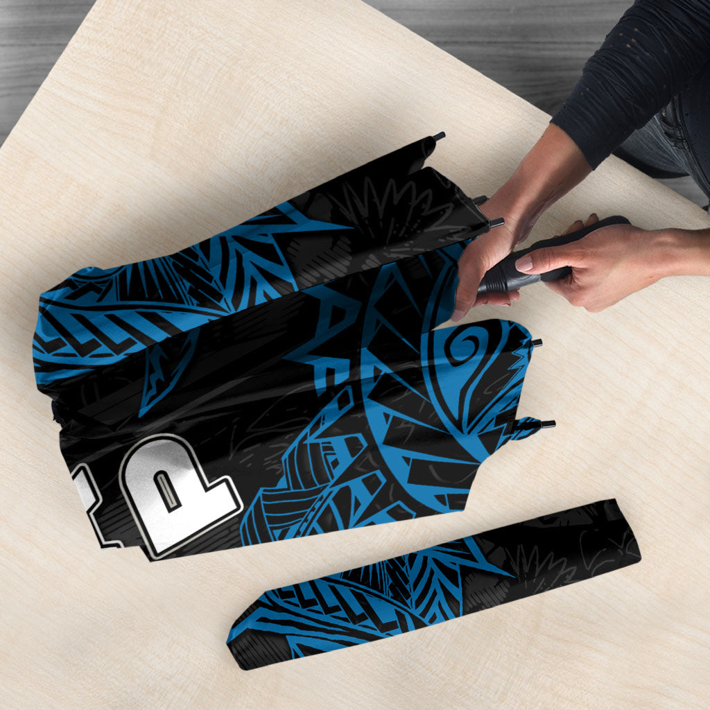 Yap Island Tribal Heritage Umbrella Micronesian Polynesian Tattoo Pattern Blue Black Cultural Art TS04 - Polynesian Pride