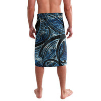 Yap Day Island Floral Tribal Heritage Lavalava Micronesian Hibiscus Pattern Polynesian Tattoo Blue Art