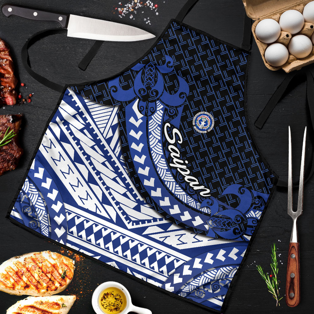 Northern Mariana Islands Saipan Apron Polynesian Tribal Pattern - Commonwealth Seal Art