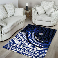 Northern Mariana Islands Saipan Area Rug Polynesian Tribal Pattern - Commonwealth Seal Art