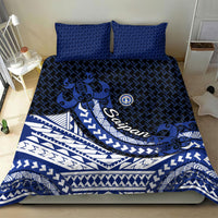 Northern Mariana Islands Saipan Bedding Set Polynesian Tribal Pattern - Commonwealth Seal Art