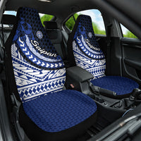 Northern Mariana Islands Saipan Car Seat Cover Polynesian Tribal Pattern - Commonwealth Seal Art