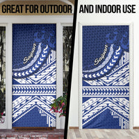 Northern Mariana Islands Saipan Door Cover Polynesian Tribal Pattern - Commonwealth Seal Art