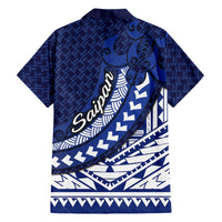 Northern Mariana Islands Saipan Family Matching Off Shoulder Maxi Dress and Hawaiian Shirt Polynesian Tribal Pattern - Commonwealth Seal Art TS04 - Polynesian Pride