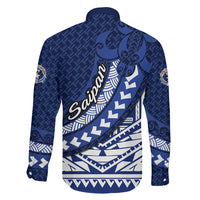 Northern Mariana Islands Saipan Family Matching Puletasi and Hawaiian Shirt Polynesian Tribal Pattern - Commonwealth Seal Art