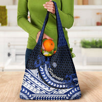 Northern Mariana Islands Saipan Grocery Bag Polynesian Tribal Pattern - Commonwealth Seal Art