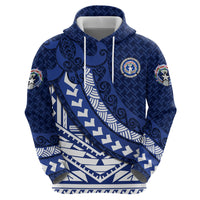 Northern Mariana Islands Saipan Hoodie Polynesian Tribal Pattern - Commonwealth Seal Art