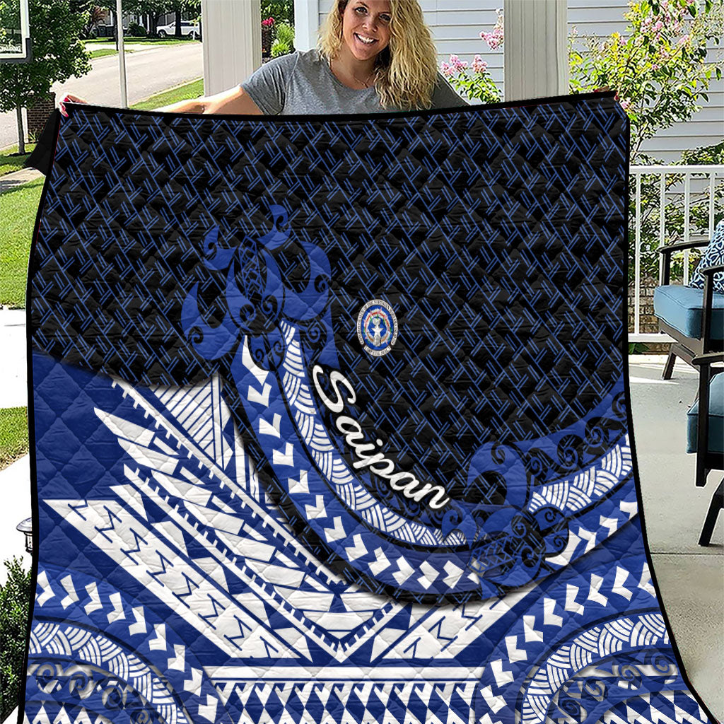 Northern Mariana Islands Saipan Quilt Polynesian Tribal Pattern - Commonwealth Seal Art