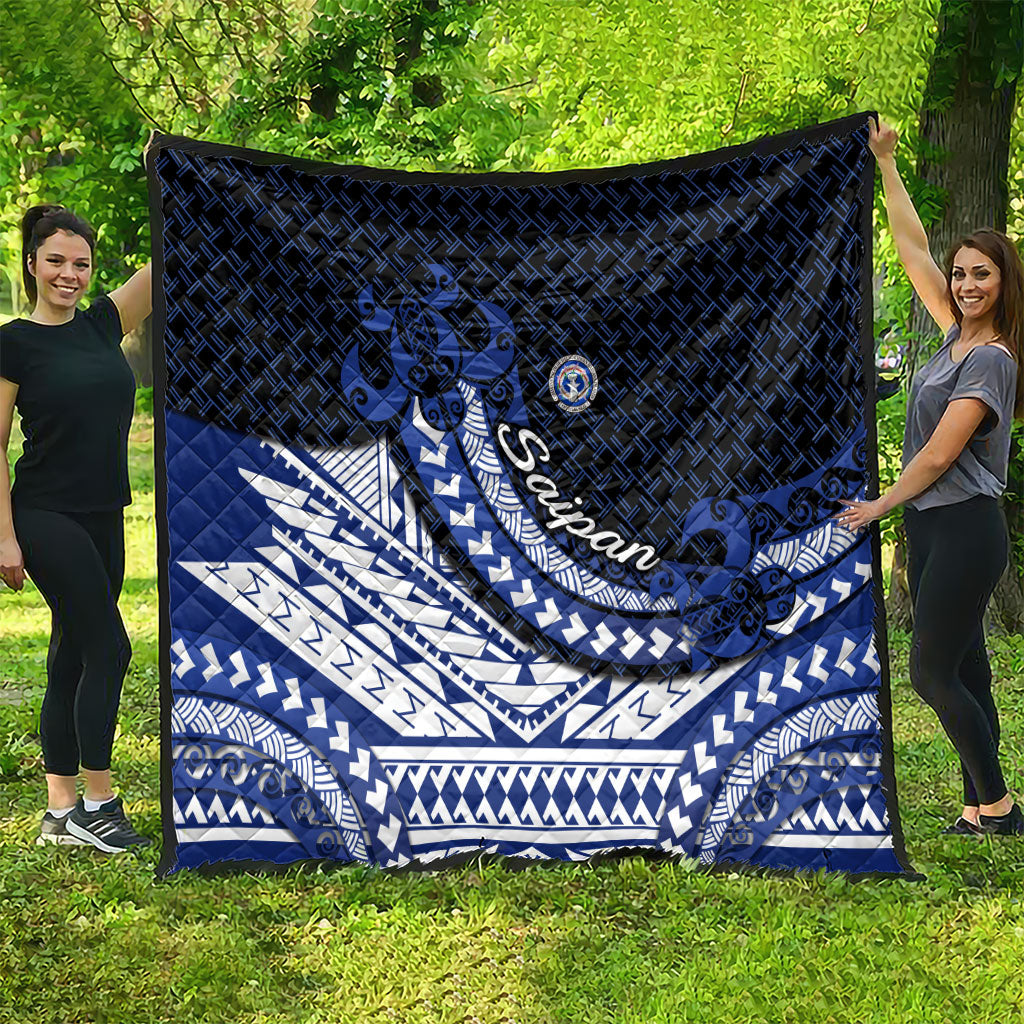 Northern Mariana Islands Saipan Quilt Polynesian Tribal Pattern - Commonwealth Seal Art