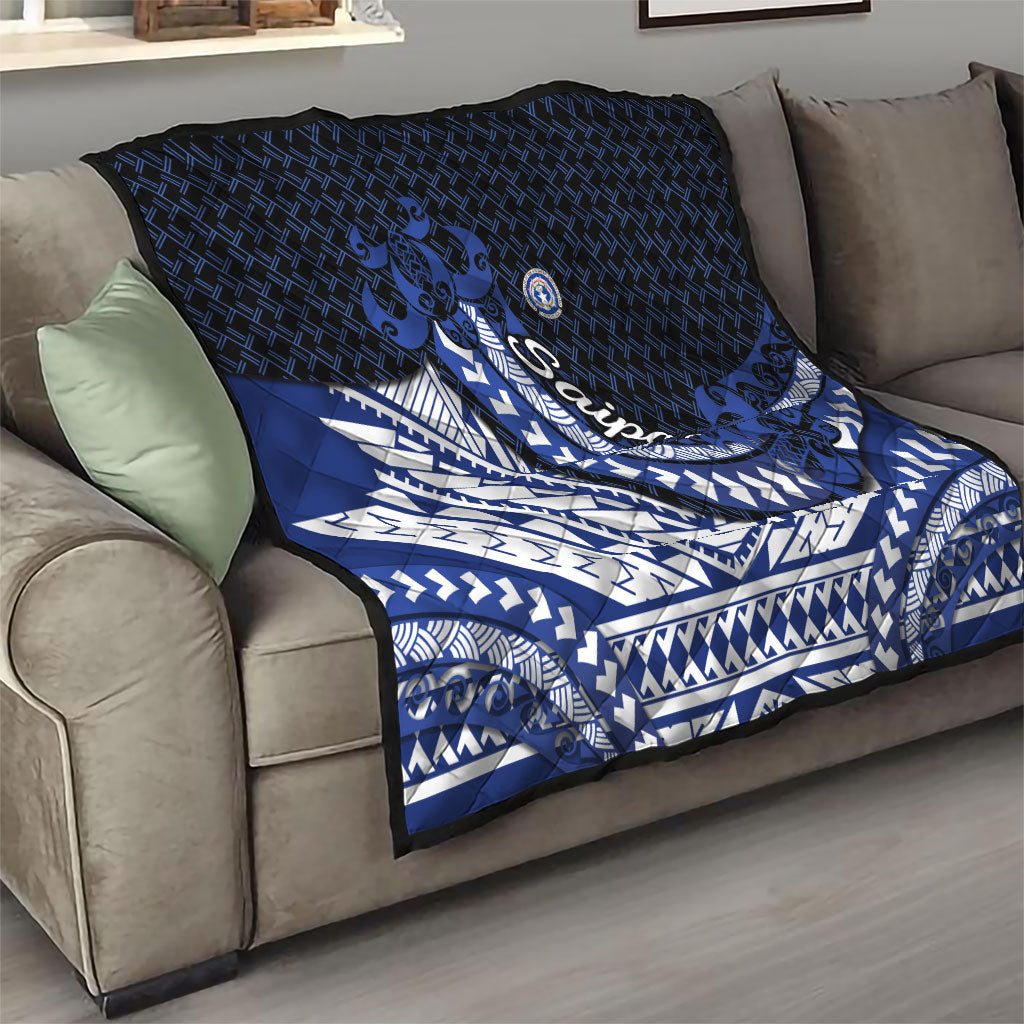 Northern Mariana Islands Saipan Quilt Polynesian Tribal Pattern - Commonwealth Seal Art
