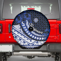 Northern Mariana Islands Saipan Spare Tire Cover Polynesian Tribal Pattern - Commonwealth Seal Art