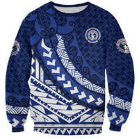 Northern Mariana Islands Saipan Sweatshirt Polynesian Tribal Pattern - Commonwealth Seal Art