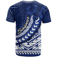 Northern Mariana Islands Saipan T Shirt Polynesian Tribal Pattern - Commonwealth Seal Art