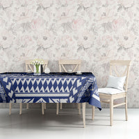 Northern Mariana Islands Saipan Tablecloth Polynesian Tribal Pattern - Commonwealth Seal Art
