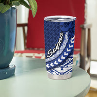 Northern Mariana Islands Saipan Tumbler Cup Polynesian Tribal Pattern - Commonwealth Seal Art