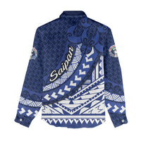 Northern Mariana Islands Saipan Women Casual Shirt Polynesian Tribal Pattern - Commonwealth Seal Art