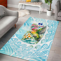 Saipan CMNI Area Rug Polynesian Northern Mariana Islands Fruit Dove Watercolor