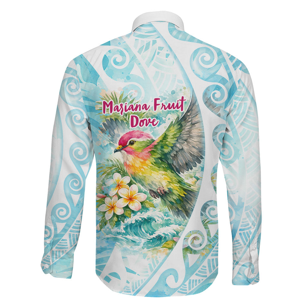 Saipan CMNI Family Matching Mermaid Dress and Hawaiian Shirt Polynesian Northern Mariana Islands Fruit Dove Watercolor TS04 - Polynesian Pride