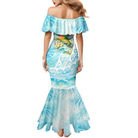 Saipan CMNI Family Matching Mermaid Dress and Hawaiian Shirt Polynesian Northern Mariana Islands Fruit Dove Watercolor TS04 - Polynesian Pride