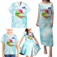 Saipan CMNI Family Matching Puletasi and Hawaiian Shirt Polynesian Northern Mariana Islands Fruit Dove Watercolor TS04 - Polynesian Pride
