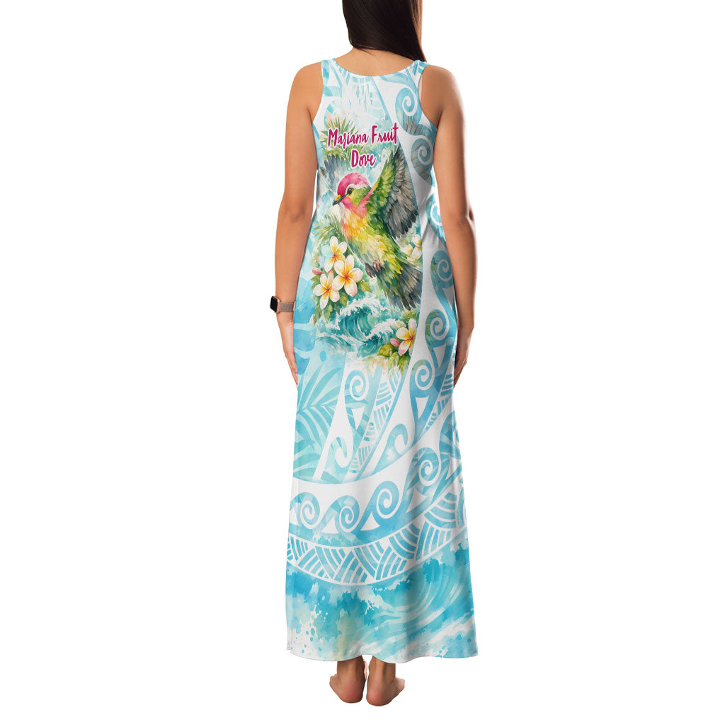 Saipan CMNI Family Matching Tank Maxi Dress and Hawaiian Shirt Polynesian Northern Mariana Islands Fruit Dove Watercolor TS04 - Polynesian Pride