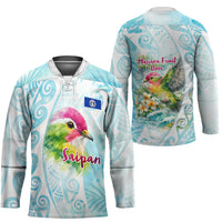 Saipan CMNI Hockey Jersey Polynesian Northern Mariana Islands Fruit Dove Watercolor