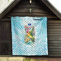 Saipan CMNI Quilt Polynesian Northern Mariana Islands Fruit Dove Watercolor