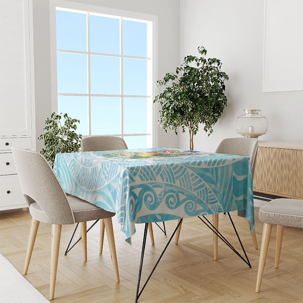 Saipan CMNI Tablecloth Polynesian Northern Mariana Islands Fruit Dove Watercolor