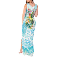 Saipan CMNI Tank Maxi Dress Polynesian Northern Mariana Islands Fruit Dove Watercolor