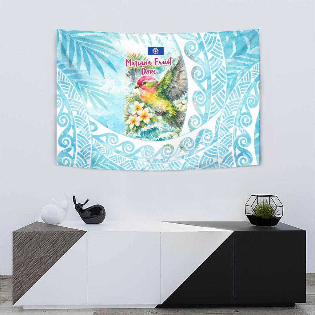 Saipan CMNI Tapestry Polynesian Northern Mariana Islands Fruit Dove Watercolor