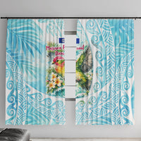 Saipan CMNI Window Curtain Polynesian Northern Mariana Islands Fruit Dove Watercolor