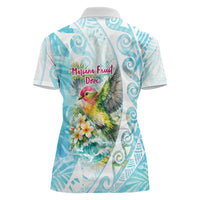Saipan CMNI Women Polo Shirt Polynesian Northern Mariana Islands Fruit Dove Watercolor TS04 - Polynesian Pride