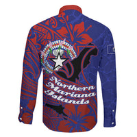 Saipan Northern Mariana Islands Family Matching Long Sleeve Bodycon Dress and Hawaiian Shirt Polynesian Tribal Tattoo Art With Hibiscus Flowers And Seal TS04 - Polynesian Pride