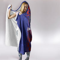 Saipan Northern Mariana Islands Hooded Blanket Polynesian Tribal Tattoo Art With Hibiscus Flowers And Seal TS04 - Polynesian Pride